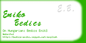 eniko bedics business card